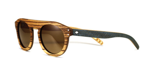 Lunettes en bois Zebrano et Platane