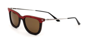 Lunettes en bois Rouge et Ebene