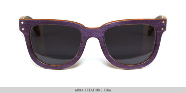 Lunettes de soleil en bois violet