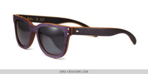 Lunettes de soleil en bois violet