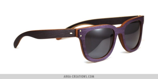 Lunettes de soleil en bois violet