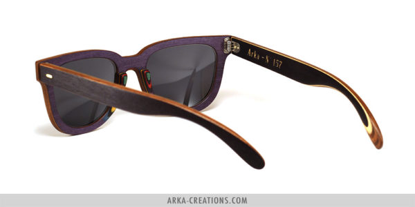 Lunettes de soleil en bois violet