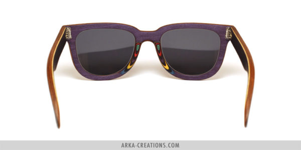 Lunettes de soleil en bois violet