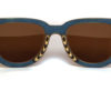 Lunettes de soleil en bois Noir et Bleu