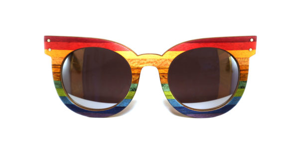 Lunettes en Bois Femme Multicolore