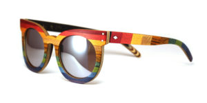 Lunettes en Bois Femme Multicolore