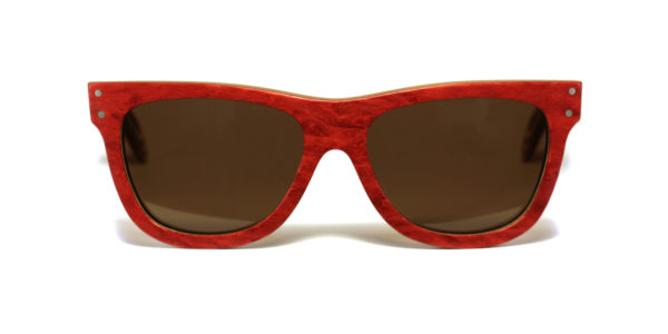 Lunettes en bois Eucalyptus Rouge et Tamo