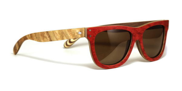 Lunettes en bois Eucalyptus Rouge et Tamo