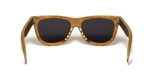 Lunettes en bois Tulipier bleu et Ebene blanc