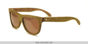 Lunettes en bois de Louro Faia vert