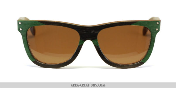 Lunettes en bois Noir et Vert