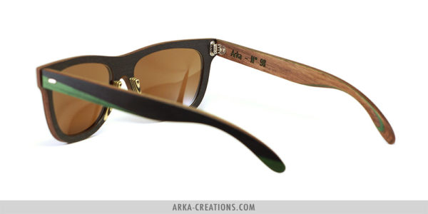 Lunettes en bois Noir et Vert