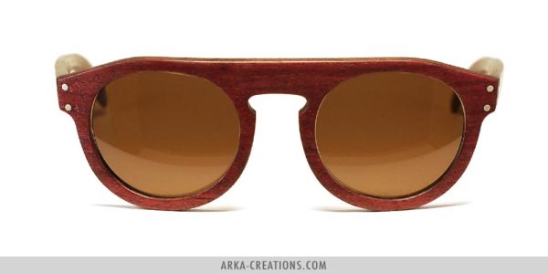 Lunettes de soleil en bois Rose