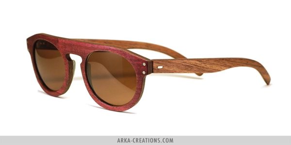 Lunettes de soleil en bois Rose