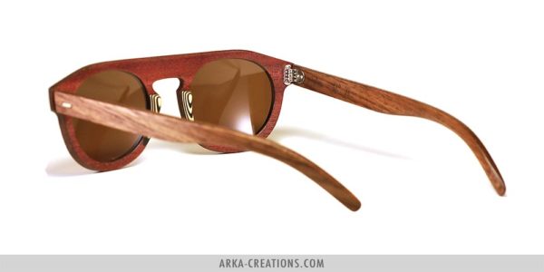 Lunettes de soleil en bois Rose