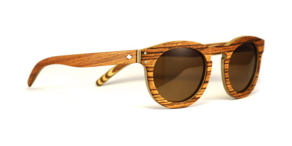 Lunettes en bois Zebrano et Teck