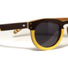 Lunettes en bois foncé et jaune
