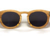 Lunettes en bois foncé et jaune