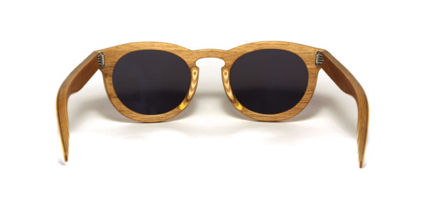 Lunettes en bois foncé et jaune