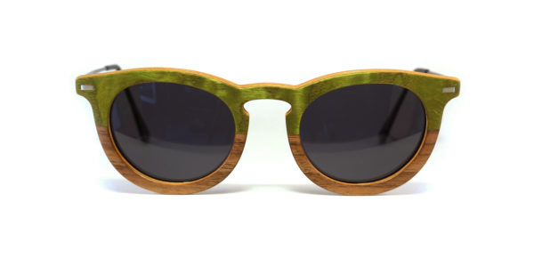 Lunettes en bois Vert et Noyer