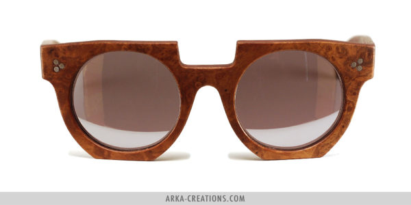 Lunettes de soleil en bois loupe