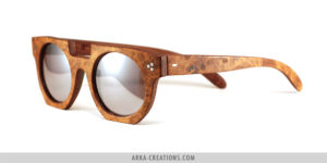 Lunettes de soleil en bois loupe