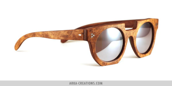 Lunettes de soleil en bois loupe