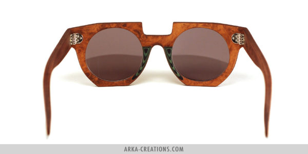 Lunettes de soleil en bois loupe