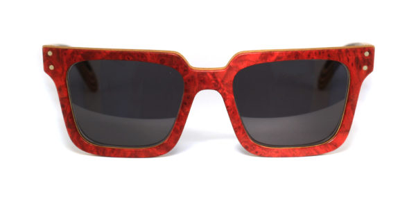 Lunettes en Bois Rouge