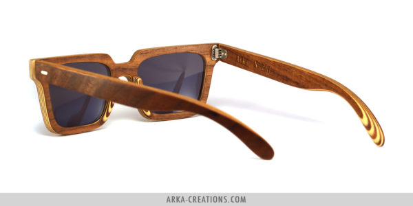 Lunettes en Bois Foncé et Clair