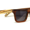 Lunettes en Bois Foncé et Zébré
