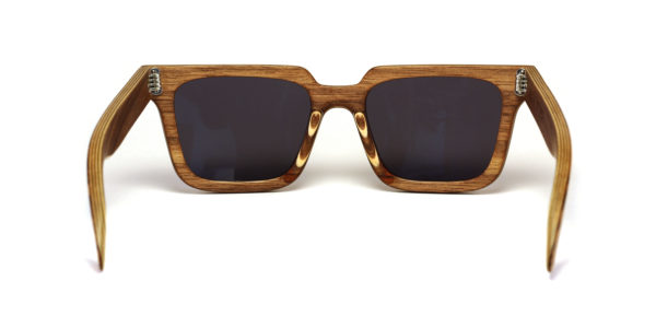 Lunettes en Bois Foncé et Zébré