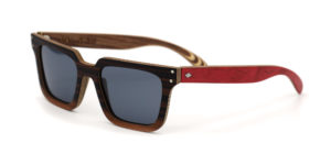 Lunettes en Bois Foncé et Bordeaux