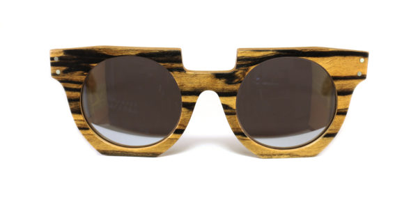 Lunettes en Bois Noir et Blanc