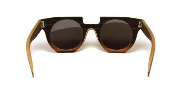 Lunettes en Bois Noir et Blanc