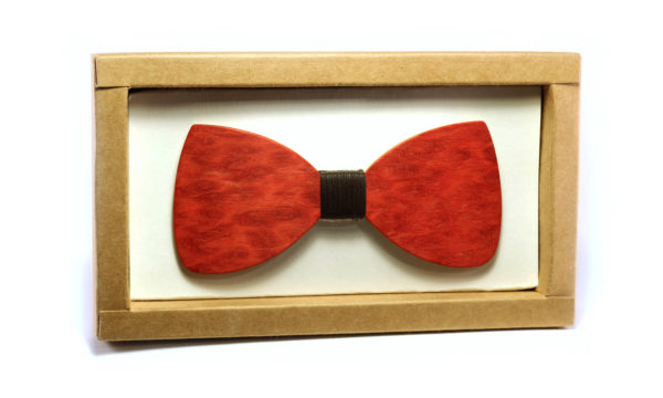 Nœud Papillon en Bois Rouge