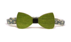 Nœud Papillon en Bois Vert