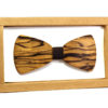 Nœud Papillon en Bois Noir et Blanc
