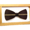 Nœud Papillon en Bois Noir & Marqueterie