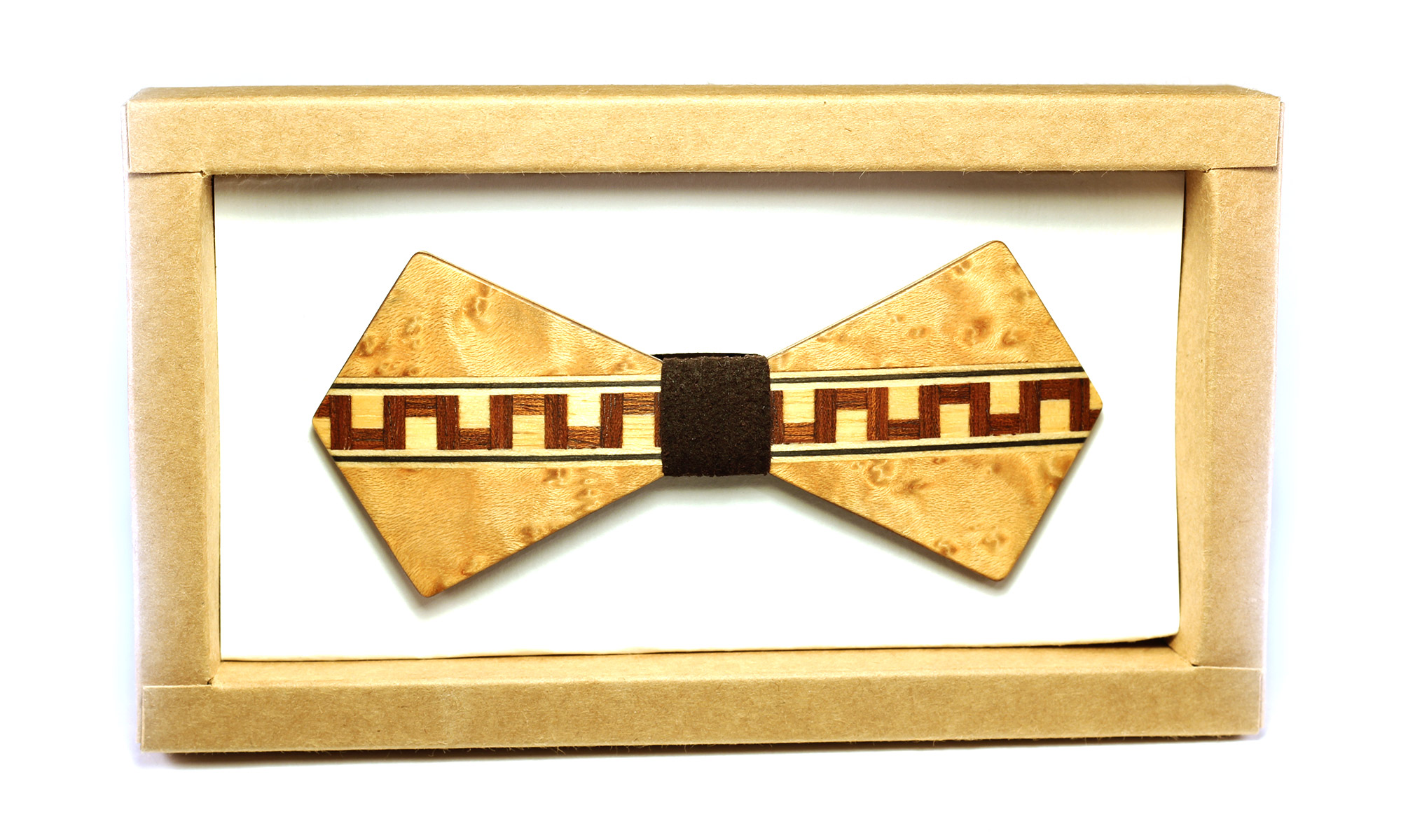 arka_creations_noeud_papillon_en_bois_np3_jack_boite_erable_mouchete_marqueterie_aztec_clair Nœud Papillon Marqueterie