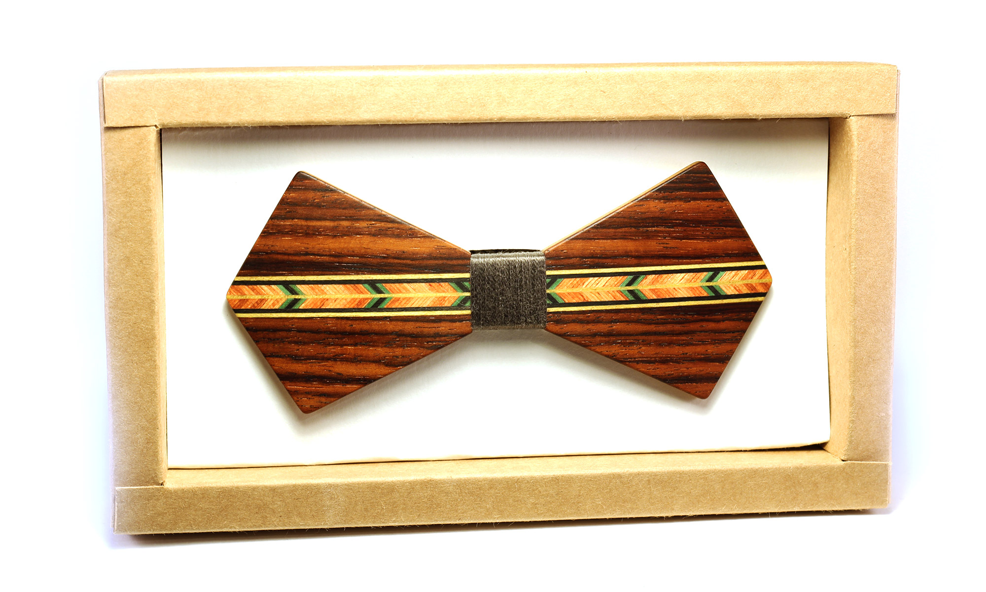 arka_creations_noeud_papillon_en_bois_np3_jack_boite_palissandre_marqueterie_fleche_vert Nœud Papillon en Marqueterie et Palissandre