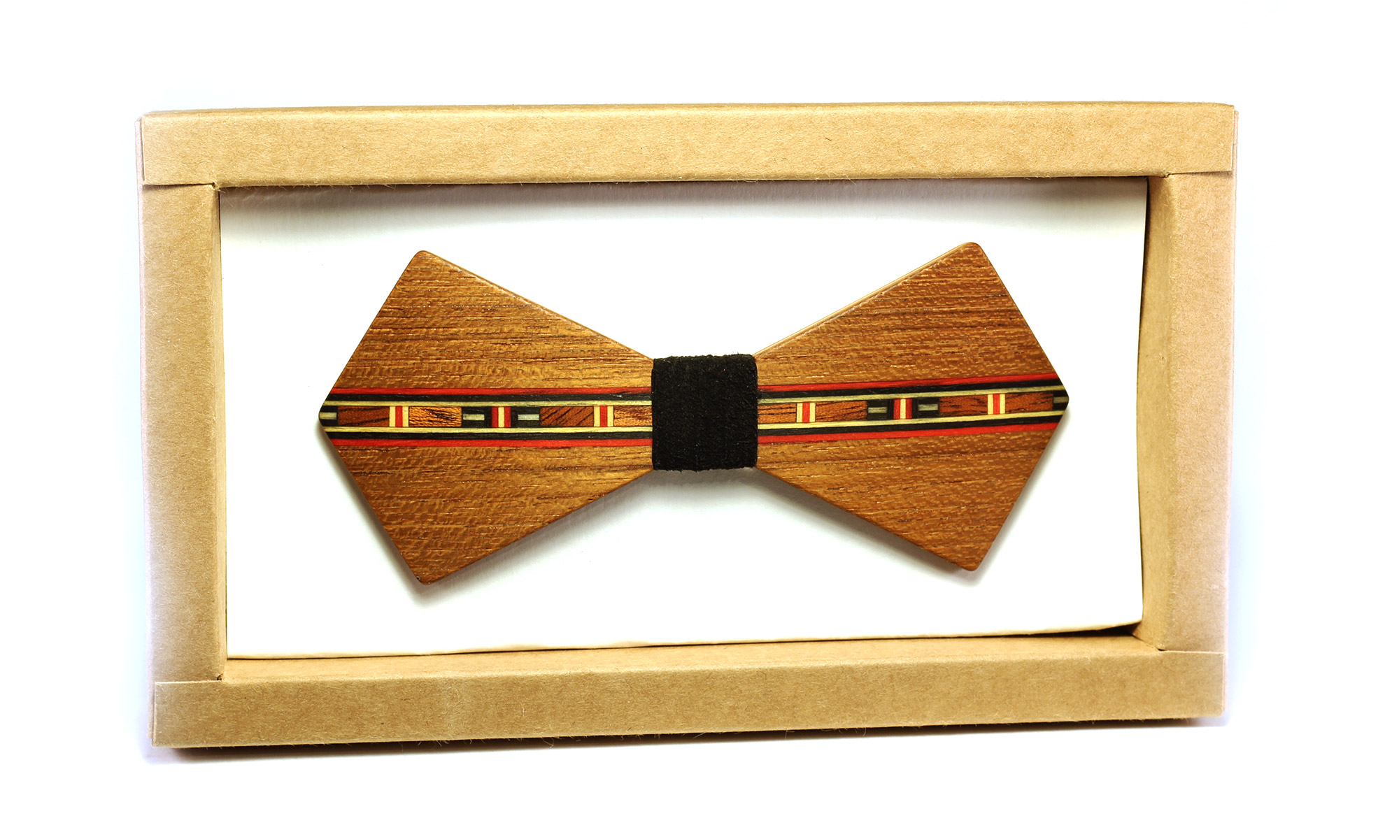 arka_creations_noeud_papillon_en_bois_np3_jack_boite_teck_marqueterie Nœud Papillon en Bois Homme