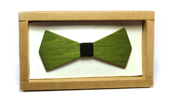 Nœud Papillon pour Homme en Bois Vert