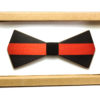 Nœud Papillon en Bois Rouge & Noir