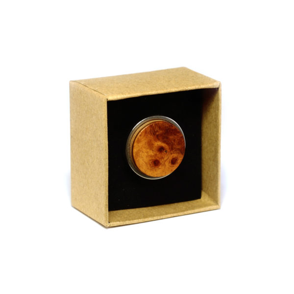 Bague Ronde en Bois de Loupe