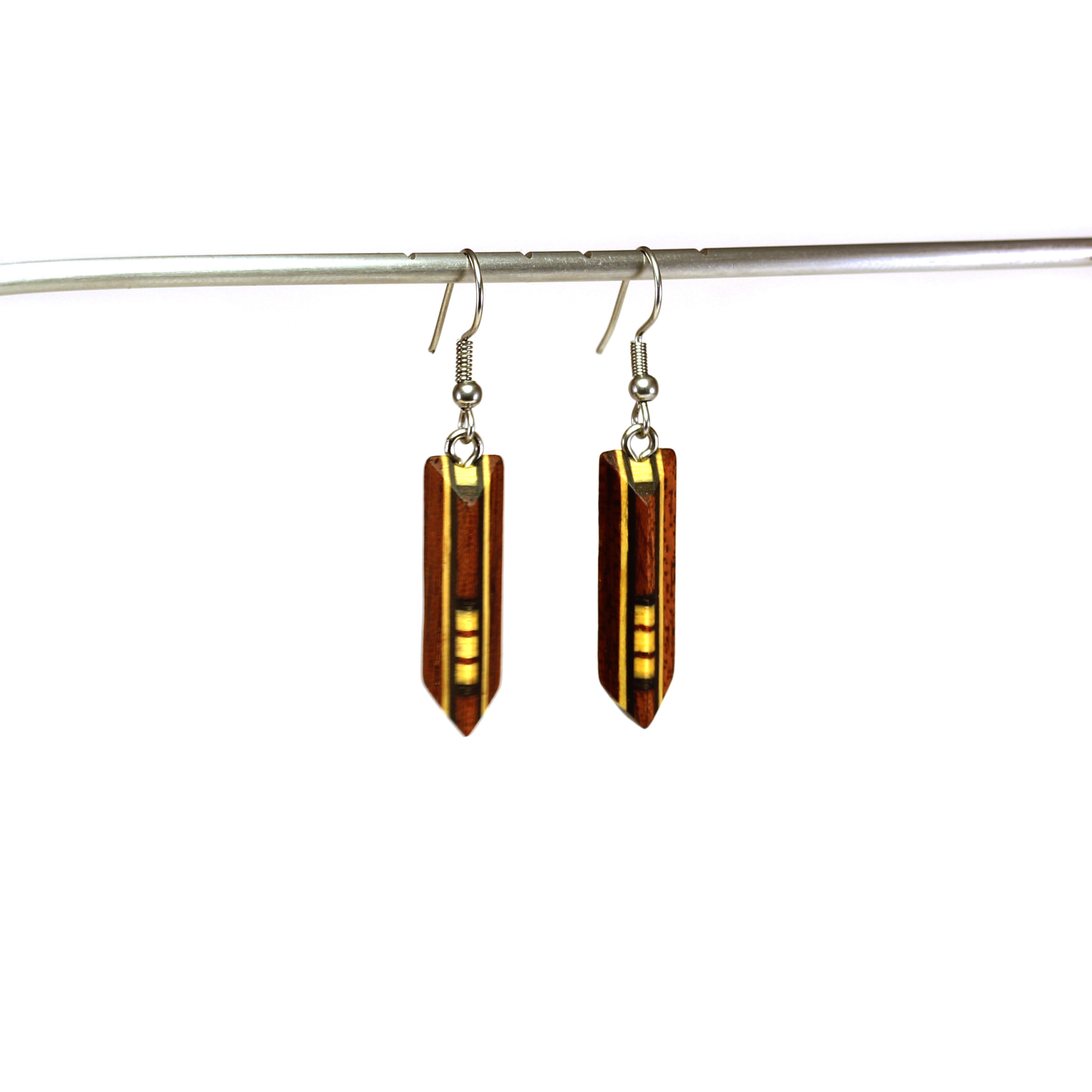 arka_creations_bijoux_en_bois_boucles_doreilles_marqueterie_argent_boisjaune_2 Boucles d'Oreilles Jaunes & Bois