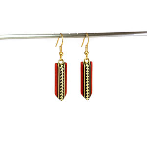 Boucles d'Oreilles Rouges et Noires