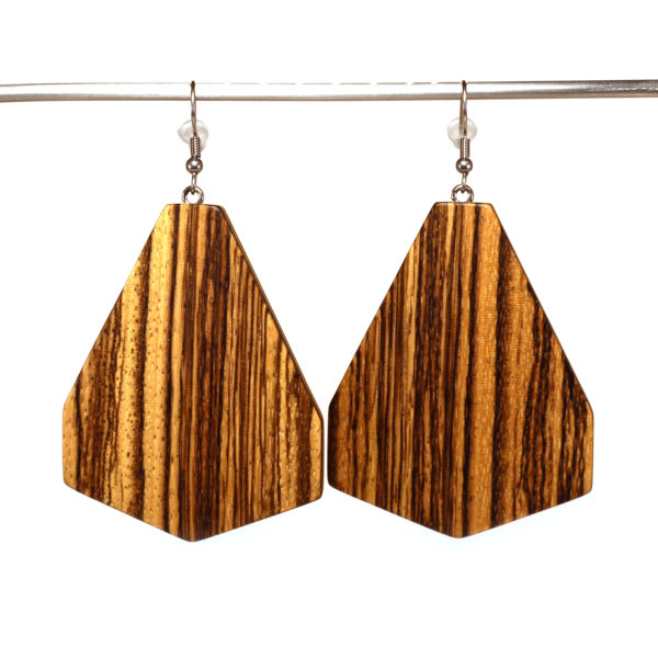 Boucles d'Oreilles en Bois Zébré