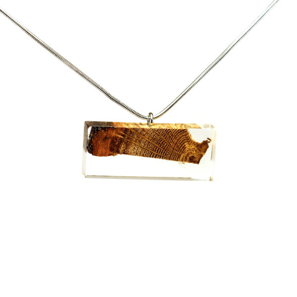 Collier en Bois & Résine Transparente