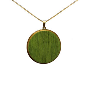Collier Rond en Bois Vert
